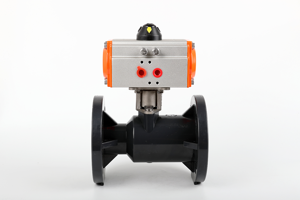 施秉气动法兰一体球阀